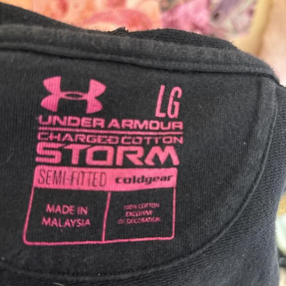 Under Armour Black and Pink zip up hoodie - Picture 5 of 5